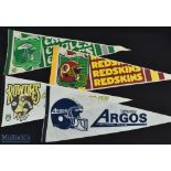 American football and basketball pennants, to include Philadelphia Eagles, Washington Redskins and