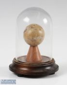 Fine unnamed Leather Featherie Filled Golf Ball circa early 19thc - very tight stitching, good