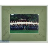 Multi-Signed 1997 European Ryder Cup Golf Display features Seve Ballesteros, Nick Faldo, Ian