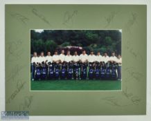 Multi-Signed 1997 European Ryder Cup Golf Display features Seve Ballesteros, Nick Faldo, Ian
