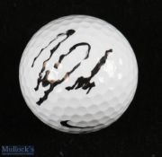 Tiger Woods 15x major golf winner signed golf ball - on sponsor's Nike Feel-Speed ball. Note: Part