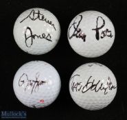 4x American Major Winners signed golf balls covering 4x decades -Jerry Pate US Open '76; Jeff Sluman