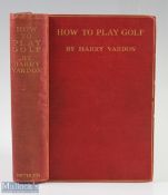Vardon, Harry - "How to Play Golf" scarce 1st ed 1912 publ'd Methuen & Co London in the original red