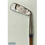 A Patrick Leven Patent Heel and Toe weight mid iron - stamped with Reg No 16502 - together with R