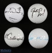 1970/90s 4x American Major and Open Golf Champions signed golf balls (4) Tom Watson 8x Major winner;
