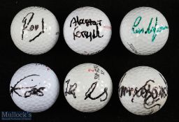 6x successful Home and Overseas European Tour Players signed golf balls - Jarmo Sandelin (Sweden), R