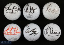 6x successful Overseas European Tour and Ryder Cup winners' players signed golf balls - Jean Van