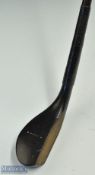 Most unusual J Morris dark stained beech wood longnose play club with whole cane shaft c1885 -