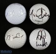 4x International Overseas Major Golf winners signed golf balls - Ernie Els (SA) 2x US Open '94 & '