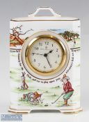 Royal Doulton Archives Series Ware Golfing Series Clock with period scene design with Article 7