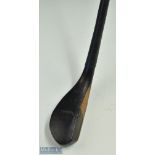 J Anderson St Andrews longnose curved face short spoon c1880 - the dark stained beech wood head