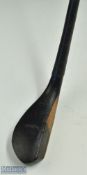 J Anderson St Andrews longnose curved face short spoon c1880 - the dark stained beech wood head