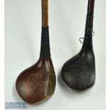 Pair of deep faced woods - to incl Cann & Taylor "J H Taylor" Autographed Driver and Double