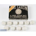 11x Saxon Dimple Golf Balls - in maker's original box inscribed "Saxon - A First Class Ball at a