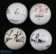 1970/90s 4x American Major Champions signed golf balls - Hale Irwin 3x US Open Golf Champion