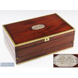 Military - Caribbean Wars - An 18th century mahogany writing box, 405mm x 150mm x 255 mm, in fine