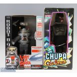 1997 Trendmasters Lost in Space B-9 Robot Figure 10" tall with gun, in original box, together with a