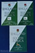 1952-1969 England v S Africa Rugby Programmes (3): The editions from HQ for the Springbok visits