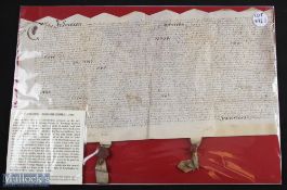 Herefordshire, Donnington 1619 - an extensive Deed relating to lands called Blackman Dole, the