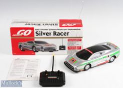 Go Radio Controlled Silver Racer Car Boxed modelled after a Jaguar XJ220 in silver, with