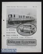 A Diesel Electric Rail Coach for Branch Line Working 1935 Made by English Electric. A 12 page