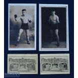 Boxing - "Billy Wood International Boxing Academy" c1920s/30s Advertising Cards with scene of the