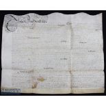 Sussex - fine indenture on a single sheet of vellum dated 1673 for the sale of a watermill called