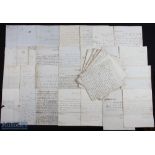 1825-26 Large Collection of 52 Correspondence Letters re Building of the Toll Road from Leek to