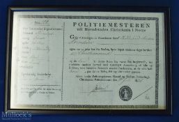 Norway - 1826 Norwegian Document [Politiemesteren] Chief of Police - dated 5 July printed and