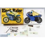 Kraft Systems 1:6 Scale Eleck Rider Radio Controlled Motorbike in blue with rider with small bag