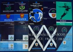 1956-1992 Scotland v France Rugby Programme Selection (10): To inc 1956, 1960, 1962, 1964, 1966,