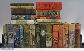 Decorative Period + Antiquarian 24 Hardcover Books with Picture Board & Gilt Spines, to include