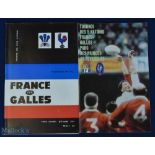 1961-1989 France v Wales Rugby Programme Duo (2): First magazine style issue v the Welsh, 1961 and