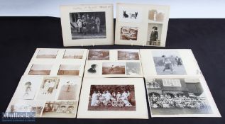 c1913 Women's Golf Photographs Hopwood Flintshire v Lancashire and Postcards 10 pages of 60 + images