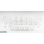Cut and Pressed Glass Table Drinkware: a selection glasses to include 5x whiskey tumblers, 5x