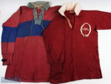 Marvellous old 1914 Queensland & Queensland University Rugby Jerseys (2): Worn by Allan Warren