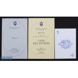 1969/1975 France v Wales etc Rugby Dinner Menus (3): French after match dinner items - the menu from