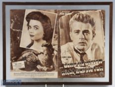 c1955 Very Scarce James Dean Signed German Cinemascope Illustrated Press Brochure of Rebel Without a