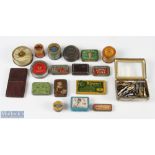 A Collection of Period Small Advertising Tins, to include pen nib tins by Gunther Wagner, Geo W
