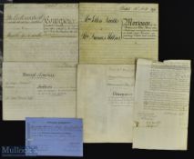 18th and 19th century Indenture Selection to include Sussex Conveyance Indenture 1879 between The