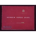 Humber Super Snipe 1950 Sales Catalogue - very fine multicoloured 16 page Catalogue with 14