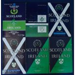 1955-1987 Scotland v Ireland Rugby Programme Selection (6): A 1955-1963 Dublin sequence, & 1987. G/