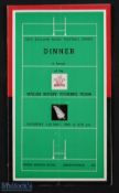 1969 NZ v Wales Rugby Dinner Menu: From Christchurch, after another Wales defeat, their first Down