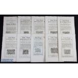 1728-1749 Acts of Parliament a collection of 10 acts with noted items of high treason in Scotland