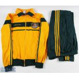 Ian Williams (b.1963) Australia c1980s Adidas Rugby Tracksuit: Gold and green, with embroidered