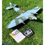 Large Radio-Controlled plane Dynam WWII Spitfire Aeroplane Model, 47" wingspan overall length