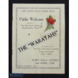 Rare 1928 NSW Waratahs Welcome Home Great find, the NSW RU Brochure for the Public Welcome to the