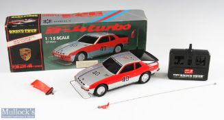 Radio Tron Porsche 924 Turbo Radio Controlled Car Boxed in silver bodied Martini livery with black