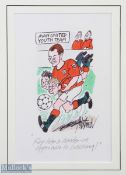 Kenneth Mahood (1930-2020) Signed Original Artwork - Football Sketch in pen, ink and wax pastel. '
