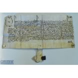 Oliver Cromwell 1655 Vellum Indenture 'Oliver Lord Protector' subject being meadow and